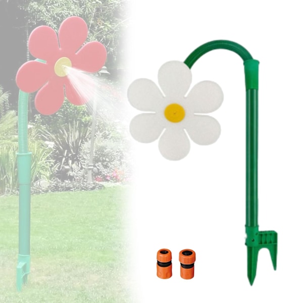 Dansende Daisy Sprinkler, Crazy Daisy Sprinkler, Bevattningssprinkler for gressplen, Hagevanningsverktøy, for hage, gressplen white