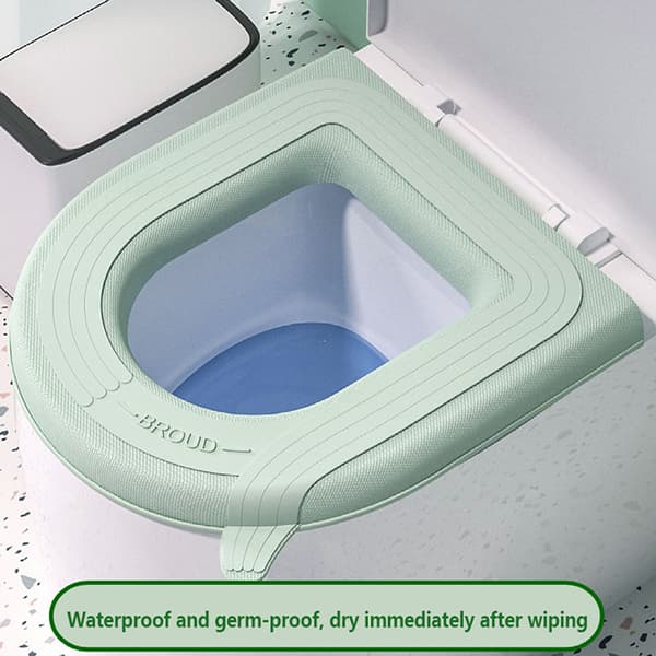 2 stk. betræk, vaskbar toiletlågspude grå-FA- Gray O-shaped