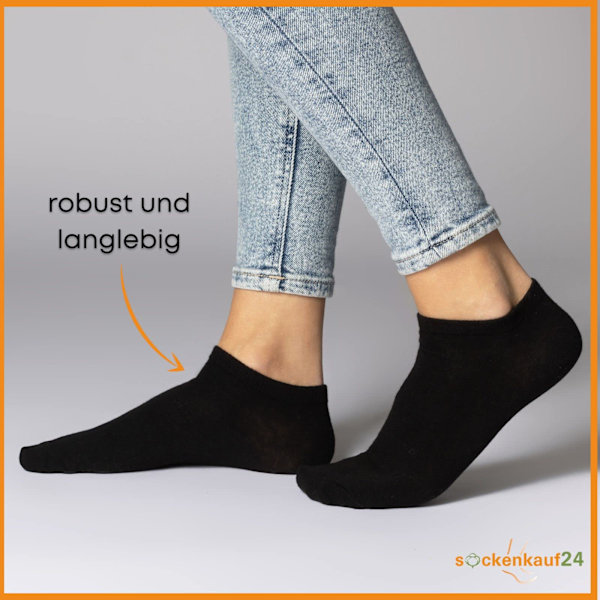 10 par sneakersockar för män och kvinnor i svart bomull