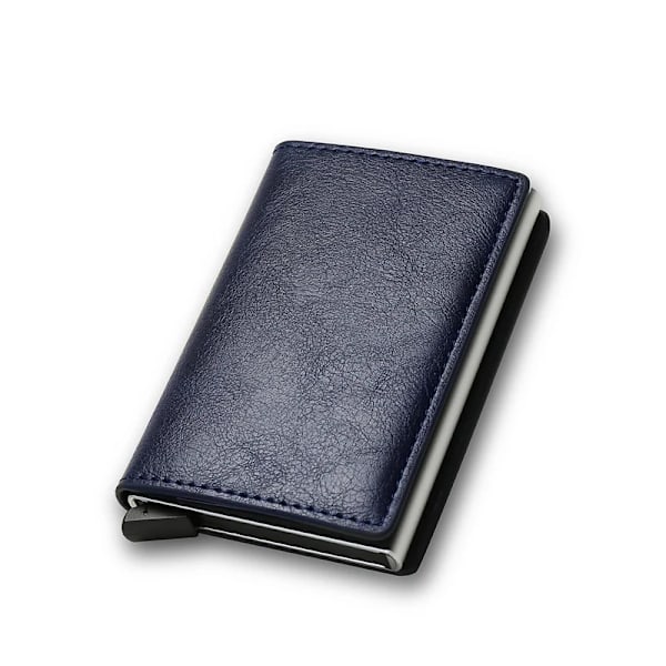 Kulfiber Kreditkortsholder Punge Herrer Rfid Sort Magic Trifold Læder Smal Minipung Lille Pengepung Herretasker Blue