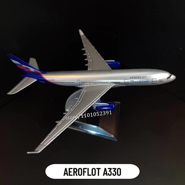 1:400 Skala metall flygplan replika DHL Boeing 757 flygplan Diecast modell flygplan hemmakontor miniatyrleksaker för barn - P 32.Aeroflot A330