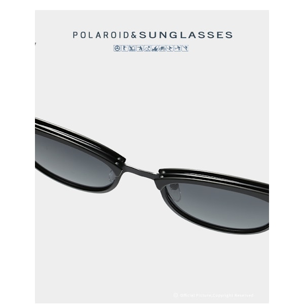 Polariserade Solglasögon UV400 Svart/Grå