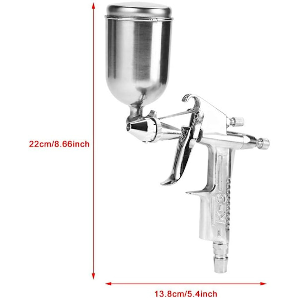 Spray Gun Professionell Färgsprutningssystem 0,5 mm Munstycke 125 ML