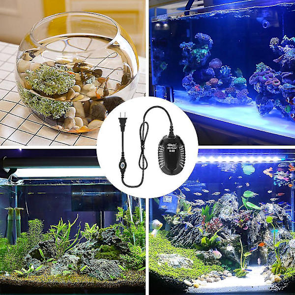 Akvarievärmare, 25W Mini Justerbar Digital Värmare Extern Styrenhet Explosionssäker Skydd för Betta Sköldpadda Liten Fisktank