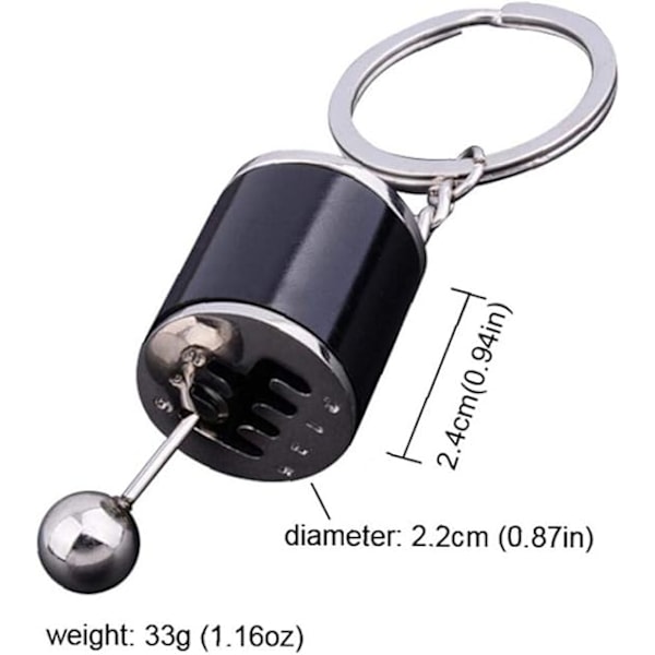 Metall Anti Stress Fob Bil 6 Nyckelring Växellåda Fidget Toy Racing Shi