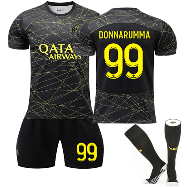 2023 Paris Saint-Germain Donnarumma #99 Fjärde tröja Kit för barn Vuxna 24(130-140CM)