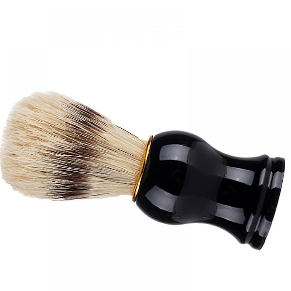 100 % ren grevling barberbørste svart håndtak