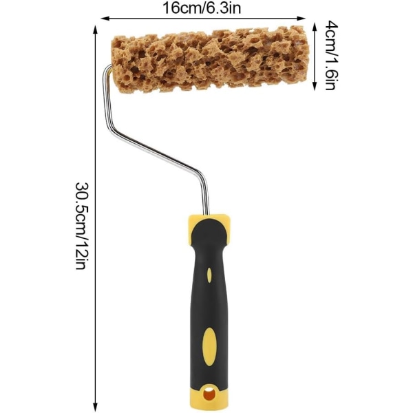 Mønsterteksturmalingsrulle Dekorativ pensel med håndtak Dekor