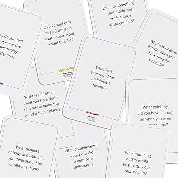 Connection Deck Spelpaket - CouplesQuestions och Couples Game Deck: Roliga kortspel för par (2 lekar: Frågor + Spel)-FA-