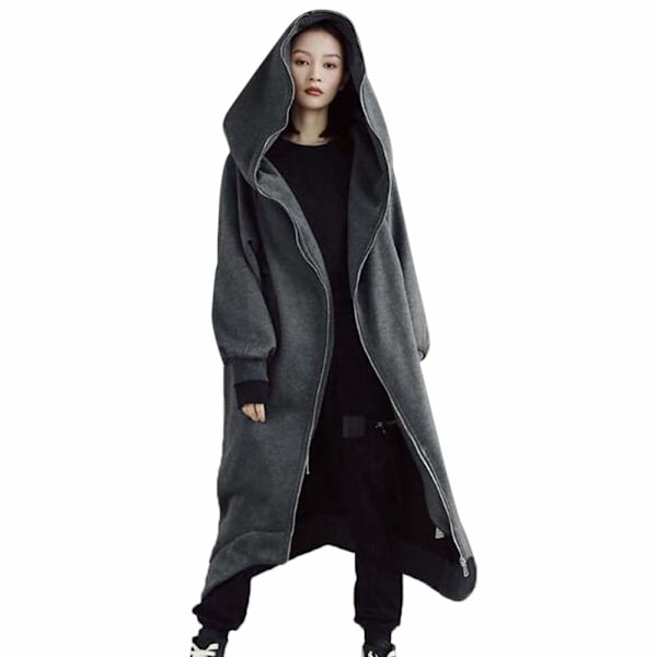 Unisex langarmet hettegenser Nazgul langjakke med glidelås Grå