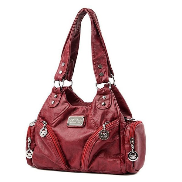 Axelväske Crossbody-taske VINRØD Wine red