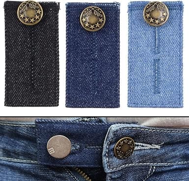 Belteforlengere for jeans og bukser, sett med 3, midjeutvidere opptil-FA-