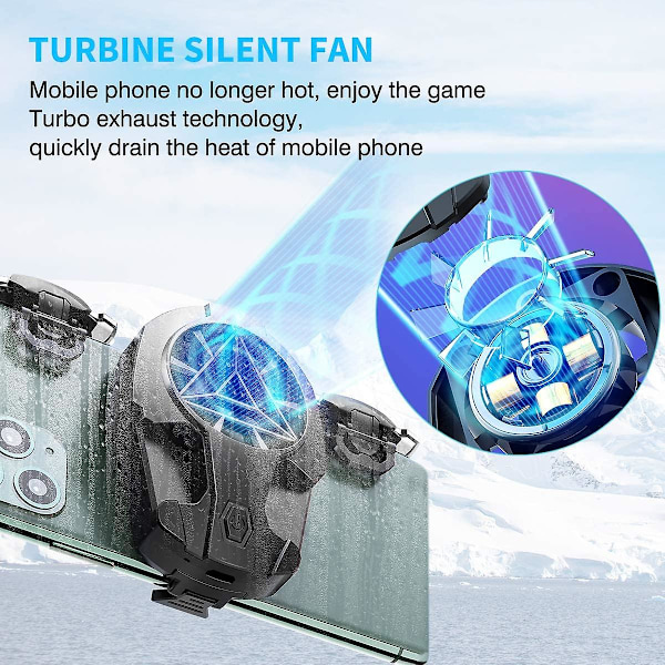 Pubg Mobile Game Controller, [ny design] Pubg Game Trigger med kylfläkt Sensitive Aim Controller Shooter Joysticks för Pubg/call Of Duty, svart
