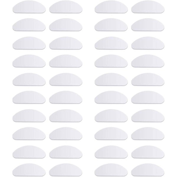 20 par glasögon näskuddar glasögonkuddar halkfria silikon mjuka näskuddar självhäftande näskuddar (transparent, 1,5 mm)