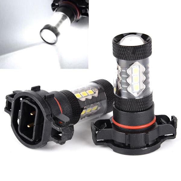 2x PSX24W H16 5202 Super Hvid 160W LED 144 SMD Pære Dimlys