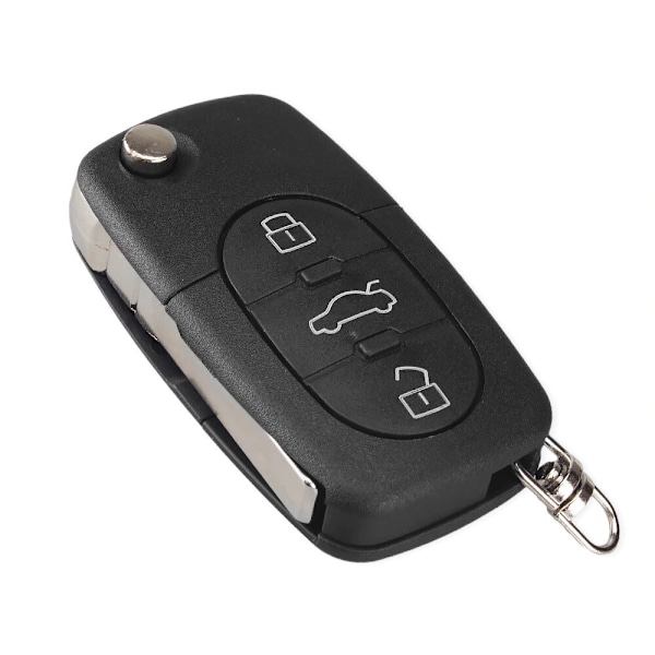 Bilnyckelfodral med 3 knappar för Audi CR1620 Svart black one size