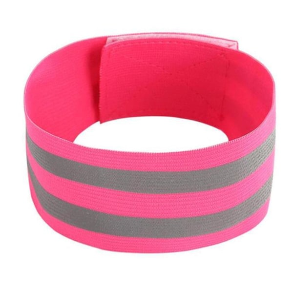 Hållbart Elastiskt Synligt Reflexband Rosa