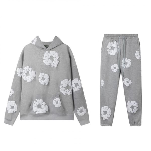 Hettegenser sett Denim Tears Hettegenser og Bukser Sett - Grå - Størrelse L Grå Grå-FA- Gray L