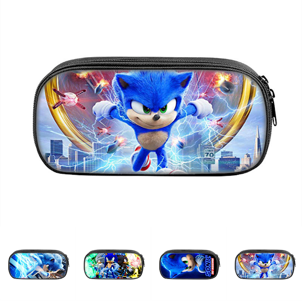 Sonic The Hedgehog 3D-utskrift Pennfodral Case Brevpapper A