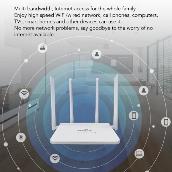 HURRISE 4G LTE kablet router med SIM-kortslot R103 5M 4G LTE CPE kablet router med netværkscomputer EU-stik