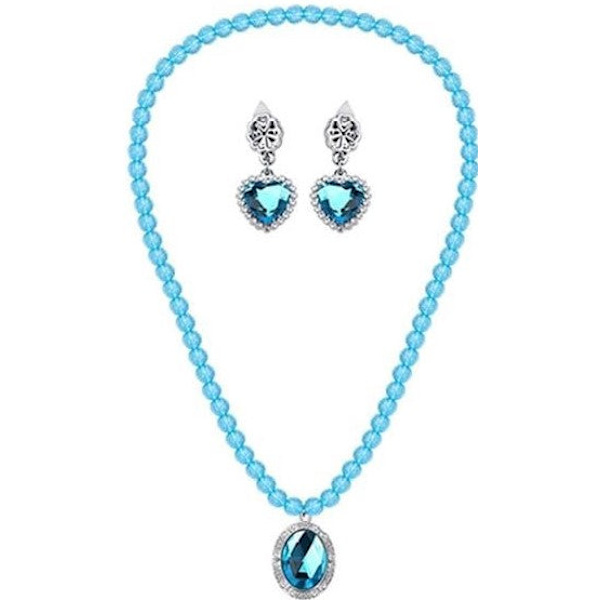 Elsa Prinsess-Set: Tiara, Stav, Handskar, Halsband & Örhängen