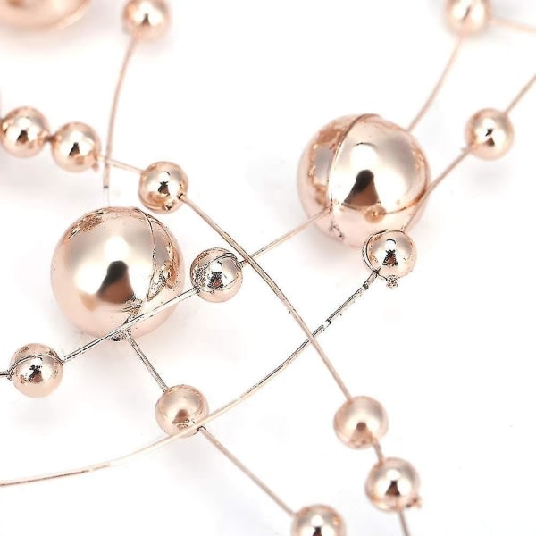 30 m Rose Gold Line Perler, kunstig perle kæde til bryllupsdekoration