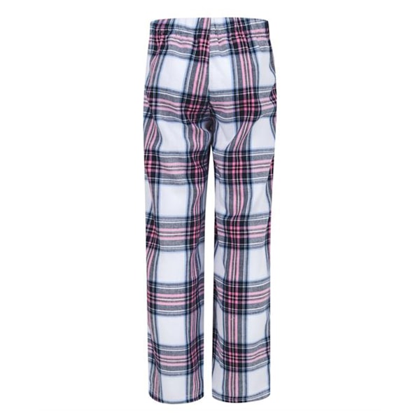 SF Minni Barn/Barn Tartan Lounge Bukser 11-12 År Hvid/Rosa Hvid/Rosa Tjek 11-12 Years White/Pink Check