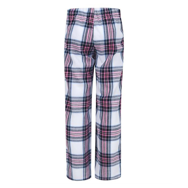 SF Minni Lapset/Lapset Tartan Lounge Housut 7-8 Vuotta Valkoinen/Vaaleanpunainen Ruutu 7-8 Years White/Pink Check