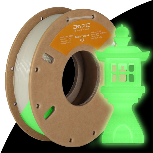 200G Lysande PLA Filament 1,75 mm Glow In The Dark Plast PLA 1,75mm 3D Udskrivningsmateriale