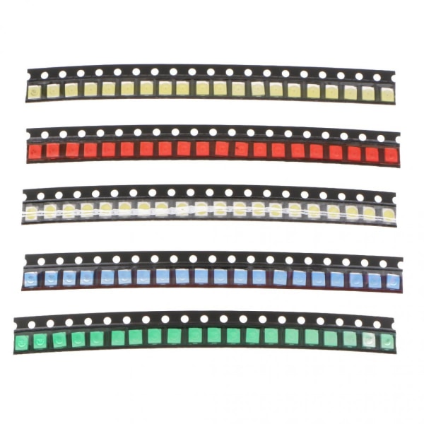 100 st SMD LED-sortiment av diodlampor Kit Super SMD LED-lampkit 1210