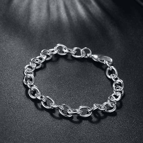 Rannekoru - Tyylikäs ja Kaunis Ketju/Linkki-Design silver