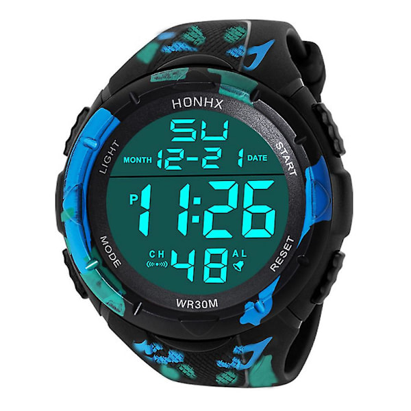 Lyxig herr analog digital militär sport LED-klocka