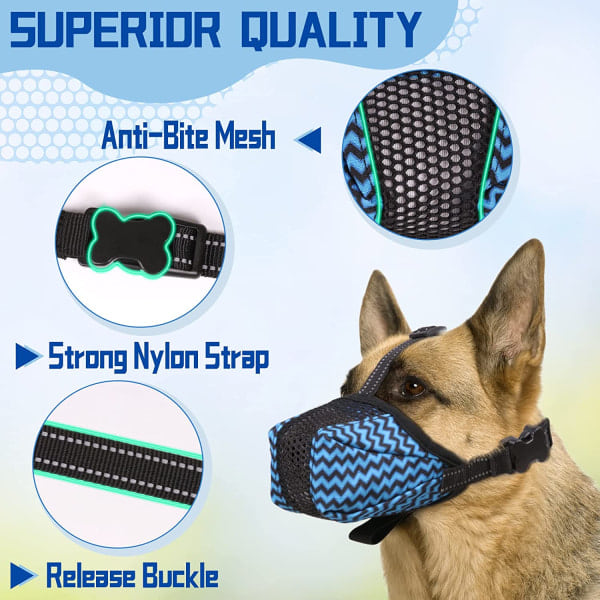 IC Mesh hundmunstycke, andningsbar hundmunstycke för stora hundar.
