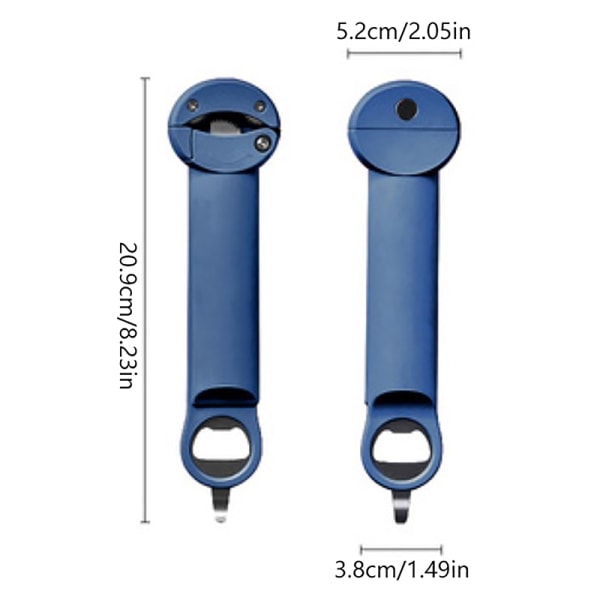 Justerbar lås Infällbar flaskeåpner i rustfritt stål Blue