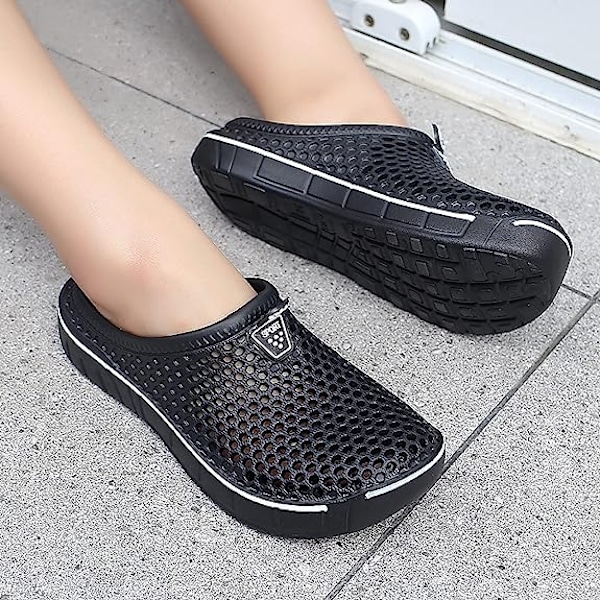 Unisex Träskor Skor Casual Tofflor Snabbtorkande Sandaler Svart Black 36
