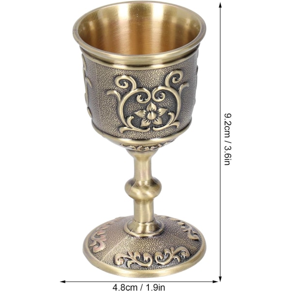 Chalice Goblet, Utsökt Vinglas, Dekorativ Brons Praktisk