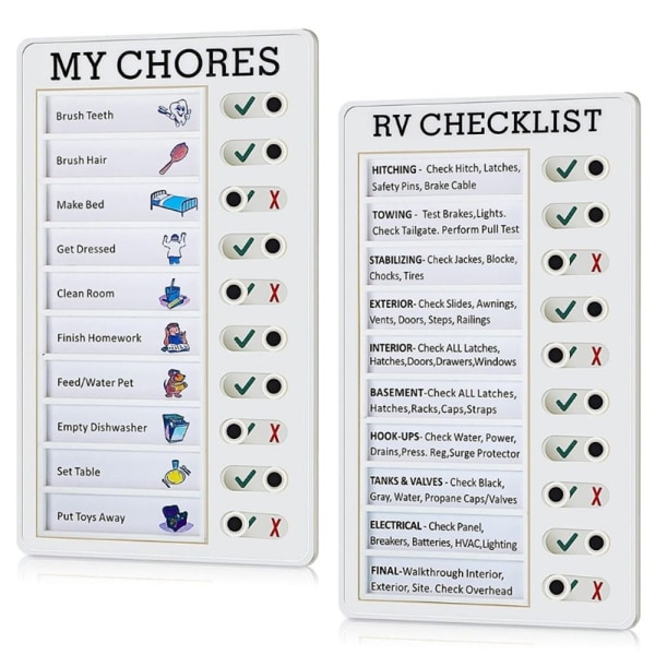 Sjekklist Dagsplanlegger Selvdisiplin Stempelkort MINE SYDDAR MINA MY CHORES