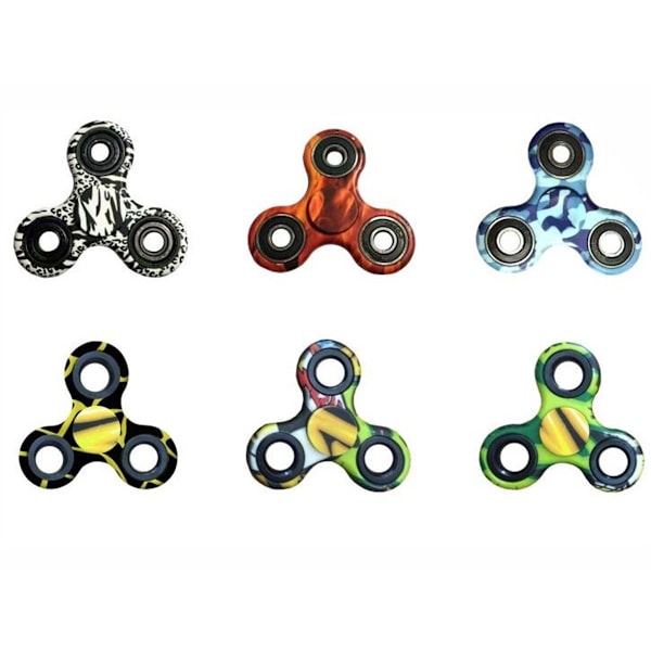 6 st Fidget Spinners med tryck