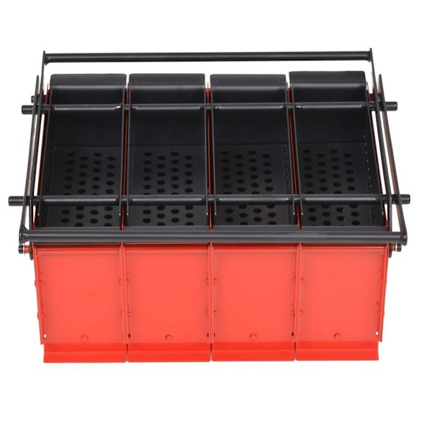 vidaXL Briketpresse i stål til papir 38x31x18 cm sort og rød red 9400