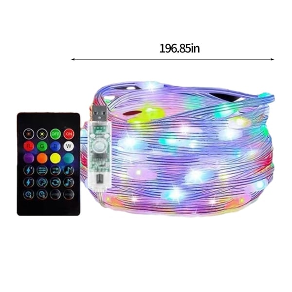 Nesten jul 200 tommer 50 stk LED regntett USB-drevet farge