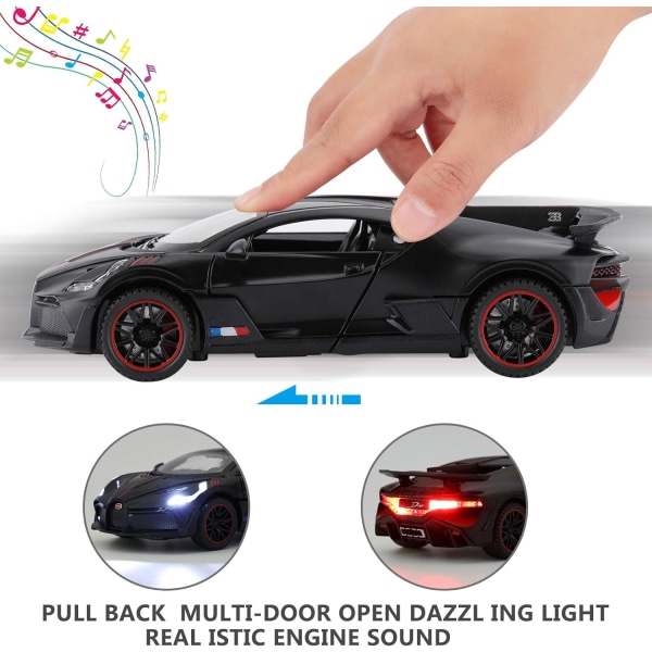 Bugatti Divo Diecast Bil, Zink Alloy Gjutmodell Leksaksbil Pull