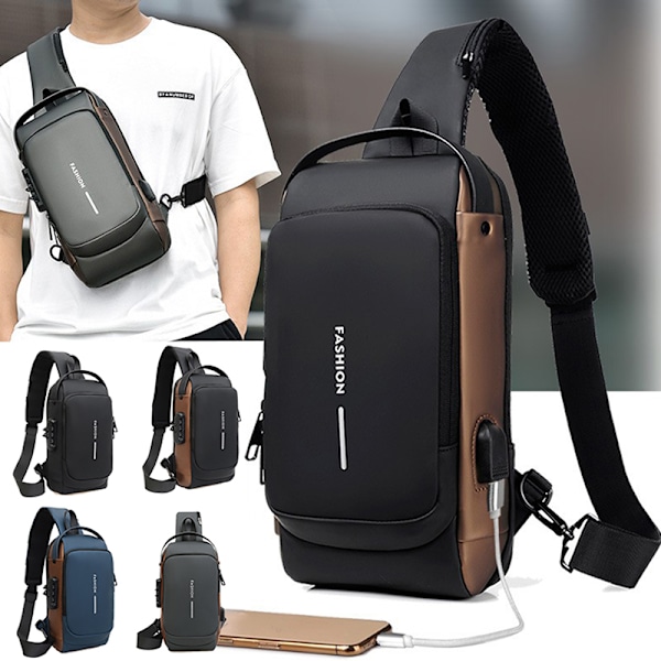 Utendørs Reise Messenger Ryggsekk Messenger Skulderbrystveske color A