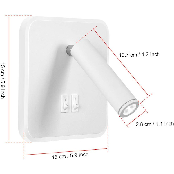 <p>Två-i-ett-design: perfekt kombination av vägglampa och spotl