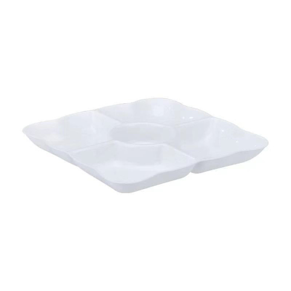 6-fack Förvaringsbricka Frukt Snack Tallrik Förrätt Servering Beige