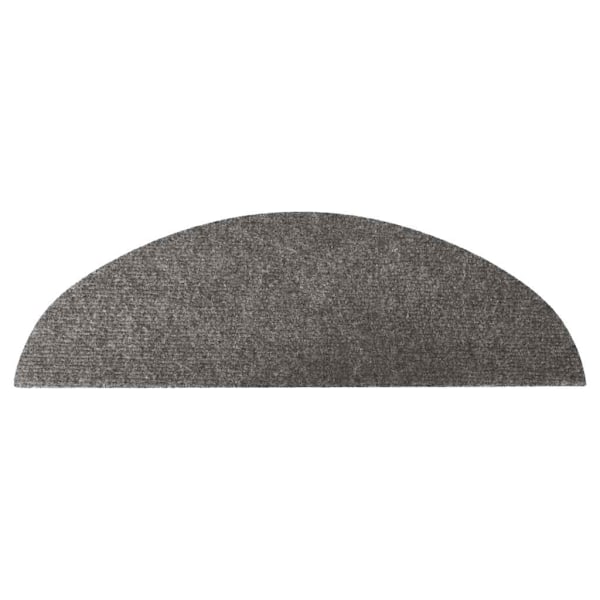 vidaXL Trappstegsmattor självhäftande 15 st 56x17x3 cm grå gray 1650