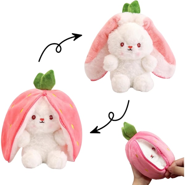 Vendbar Kanin, Kanin Kosedyr, Jellycat Kanin (Jordbær, 20 cm)