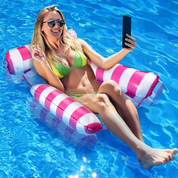 Pool Float, Pool Toy Water Hammock 4-in-1 Water Toy Pool Accessories, Inflatable Pool Float Water Hammock for Mattresses-FA-