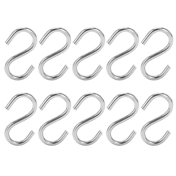 10 st S-krokar Bärbara 304 rostfria metallhängare för nyckelhandduk M4-FA-