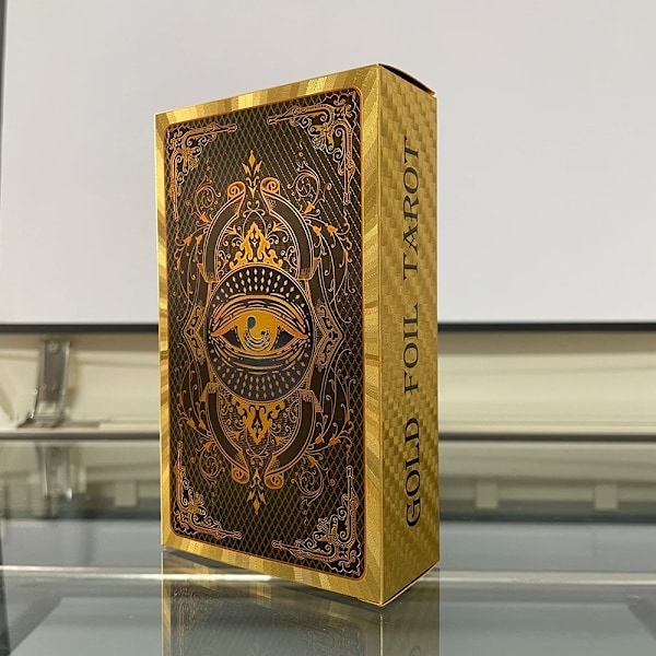 Golden Tarot 12x7cm Engelsk Deck Klassisk for begyndere med farvepapir Guidebog Høj kvalitet Læringskort Runer Divination A199