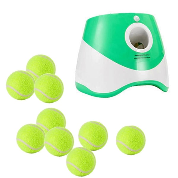 Automatisk Ballkaster for Hunder med 9 Baller, Slitesterk Ballkastermaskin for Små og Mellomstore Hunder - WELLNGS